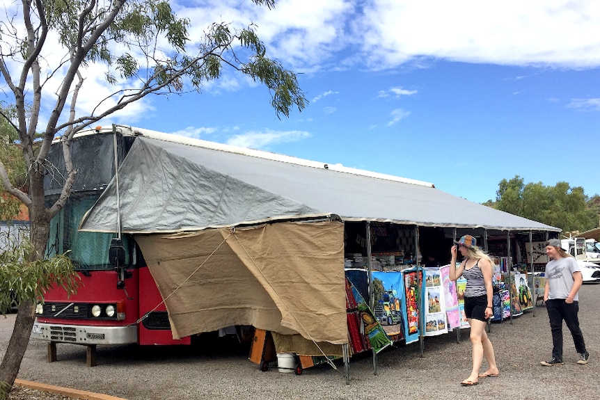 The Seriously Crazy mobile patchwork and embroidery shop in Mount Isa on Sunday