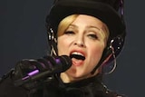 Singer Madonna performs live in Dusseldorf, Germany.
