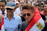 Sean Penn joins Egyptians in Cairo protest