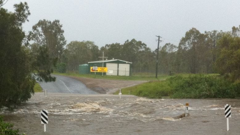 Flooding cuts Greenlakes Road near Rockhampton