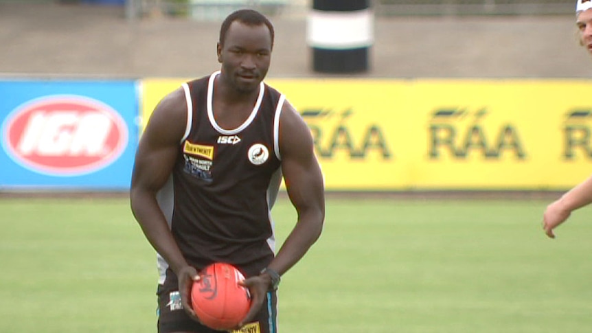 Port Adelaide rookie Emannuel Irra