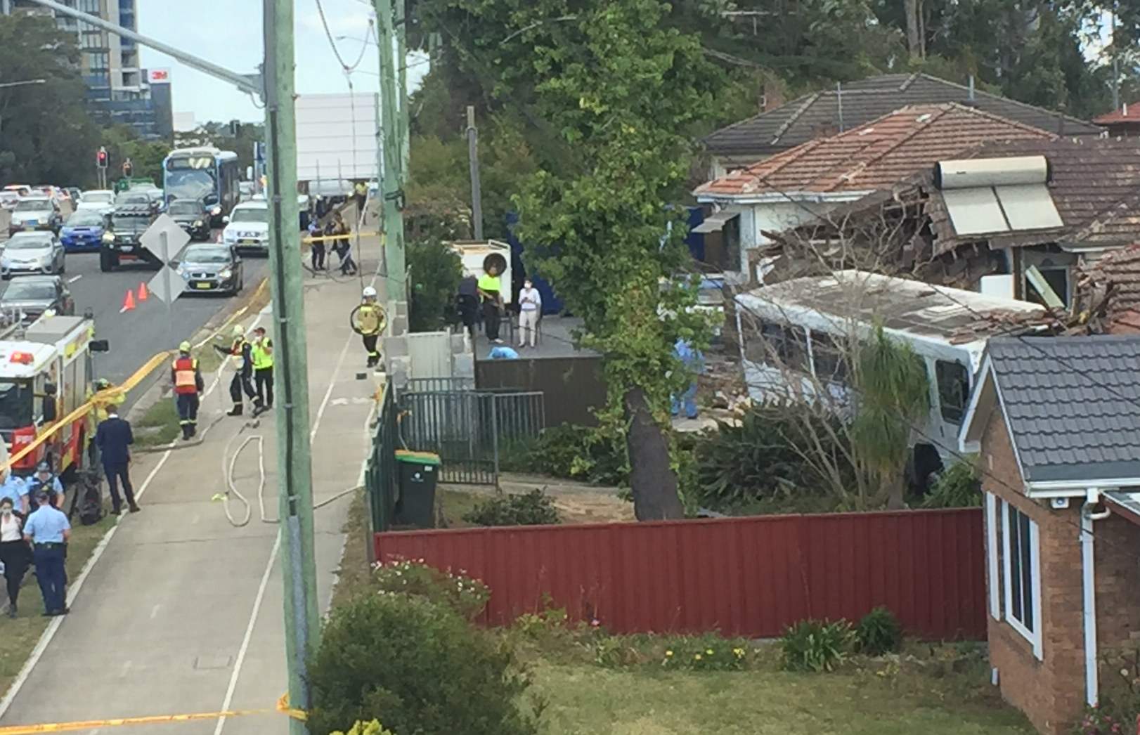 Bus Veers Off Road, Crashes Into Two Houses In North-western Sydney ...