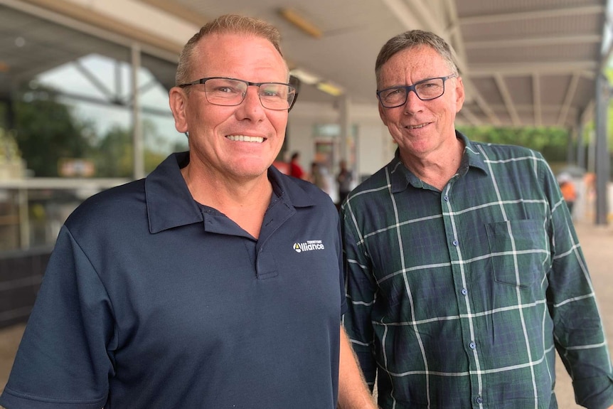 Steven Klose and Terry Mills the day of the Johnston by-election standing side by side.