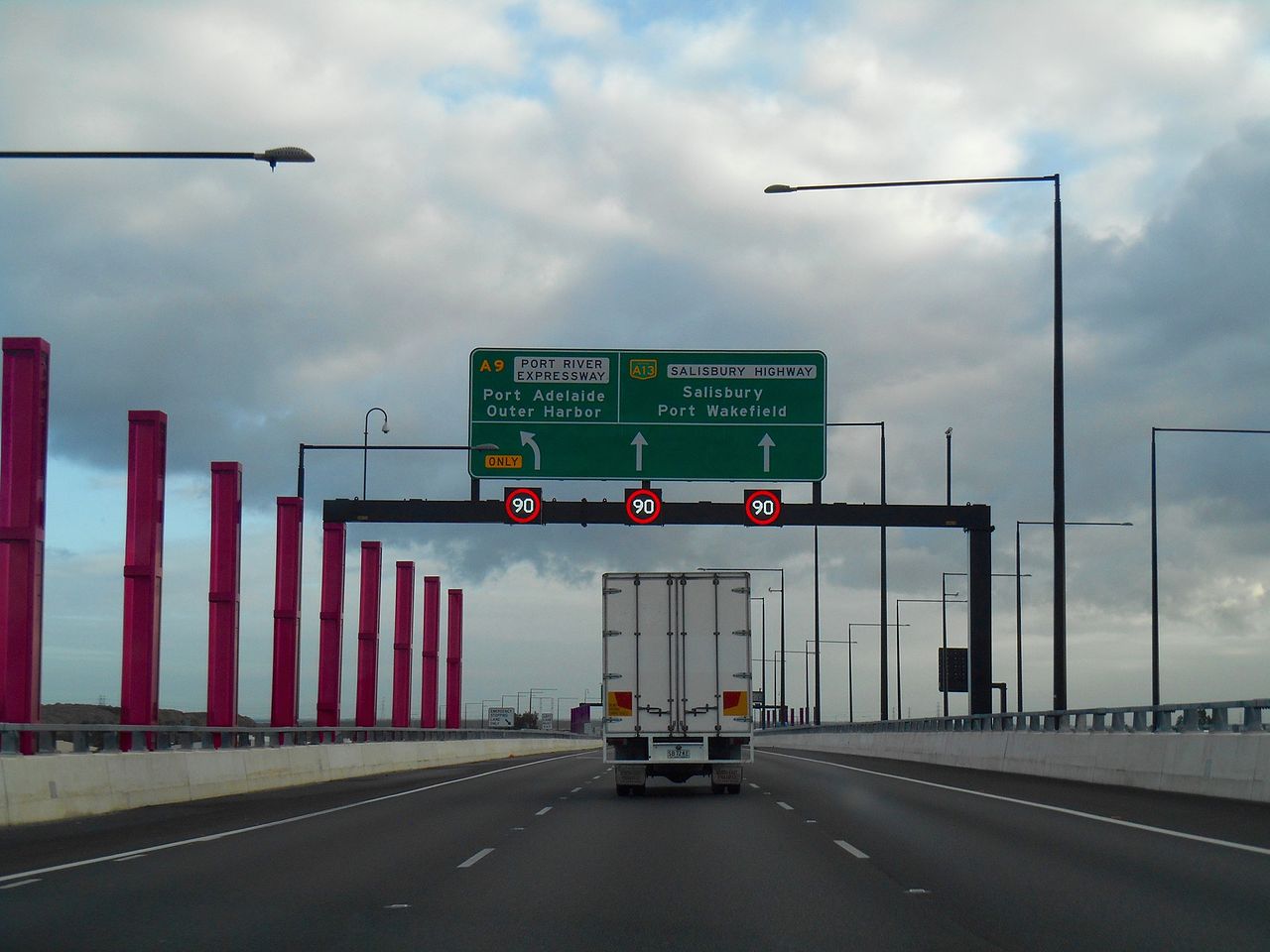 A truck on the North South Freeway 