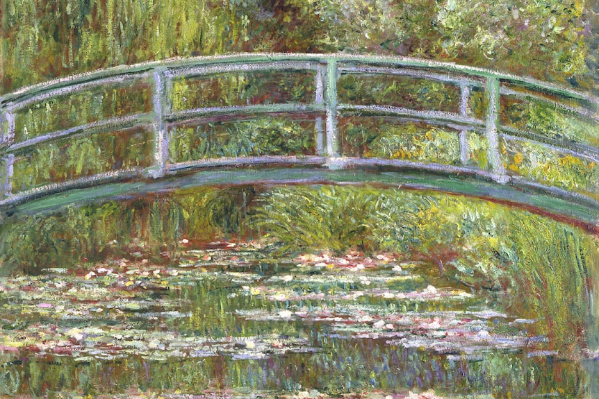 A copy of Claude Monet's Water Lily Pond: Pink Harmony