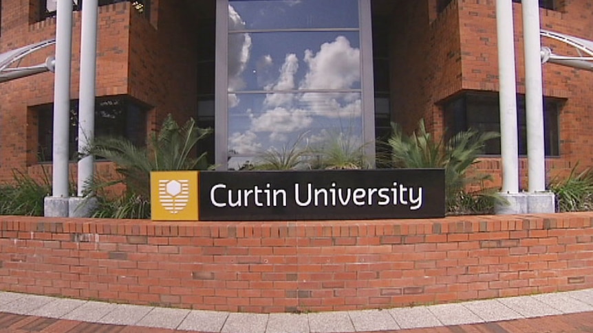 A sign outside Curtin University