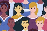 A cartoon of many different people of different races and backgrounds.