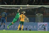 Mitchell Langerak beaten by France's Olivier Giroud