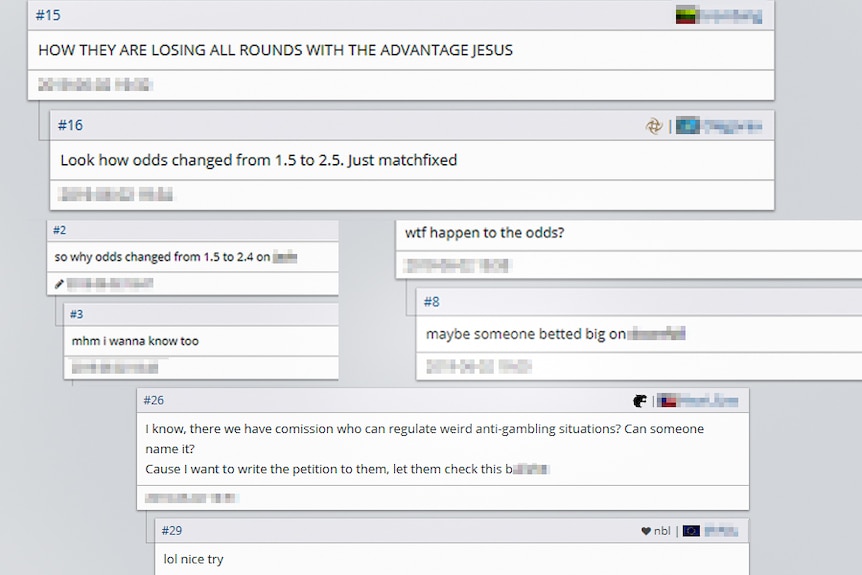 A graphic of various comments on an online messageboard