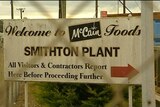 McCain Foods' Smithton vegetable processing factory