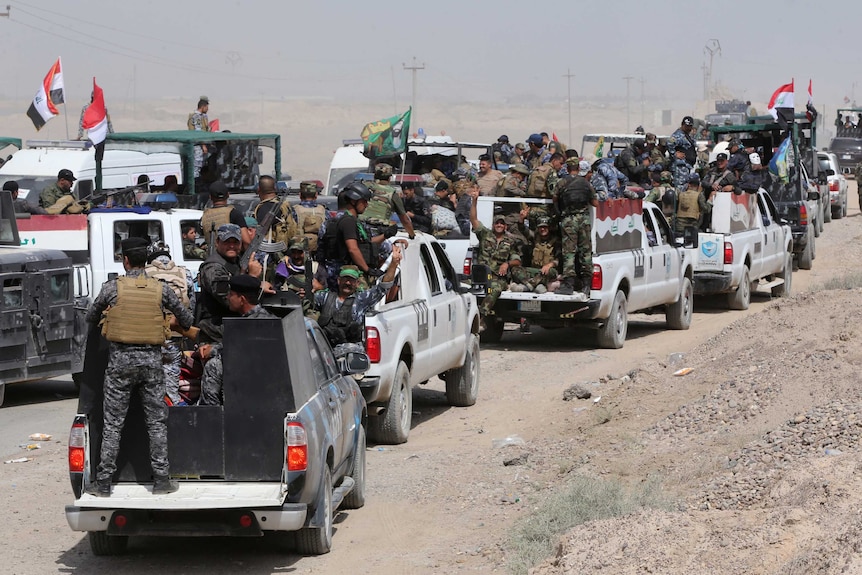 Iraqi forces prepare for an operation in Anbar