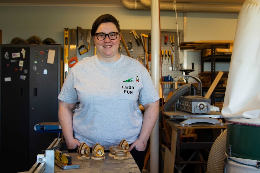 Kate O'Farrell in her workshop at Rosny