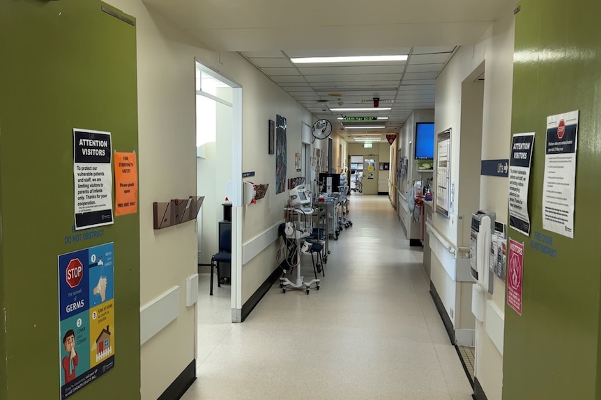 A hospital corridor 