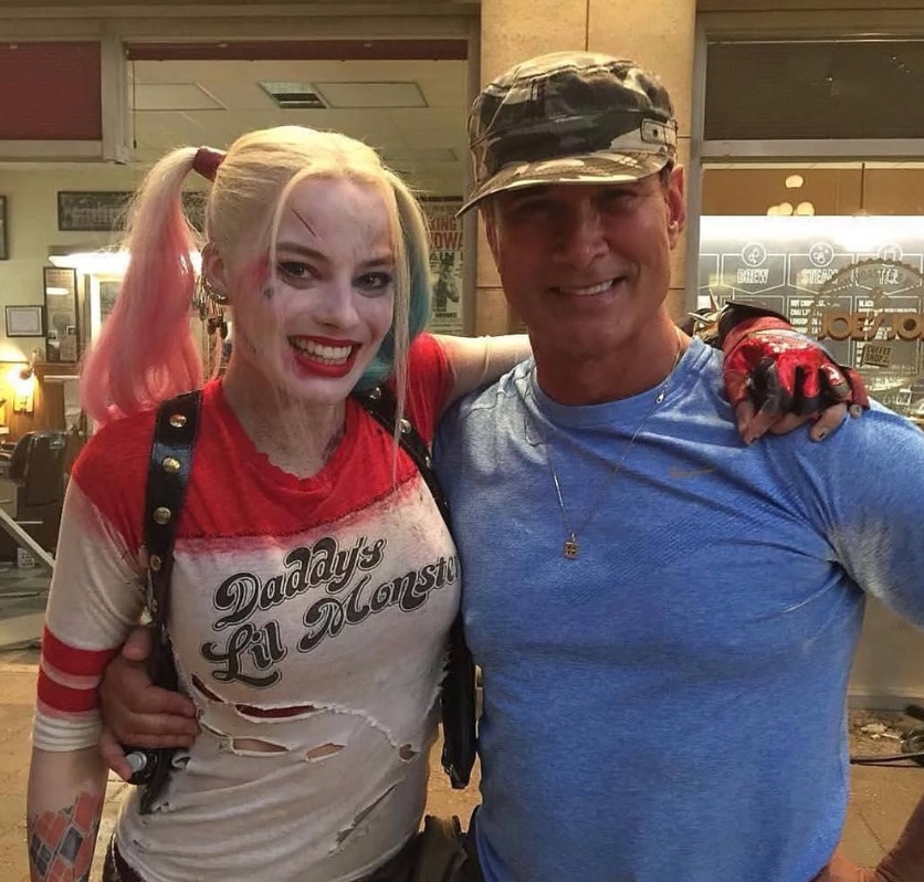 Richard Norton with Australian actress Margot Robbie.