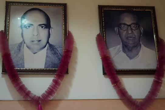 In Ramesh Kohli's office hang portraits of his father and uncle, D. R. Kohli &  M. R. Kohli