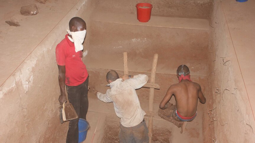 Archaeologists in the Panga ya Saidi cave