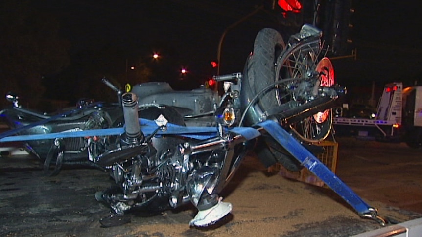 A man was thrown from his motorcycle and killed after colliding with a car in Boronia.