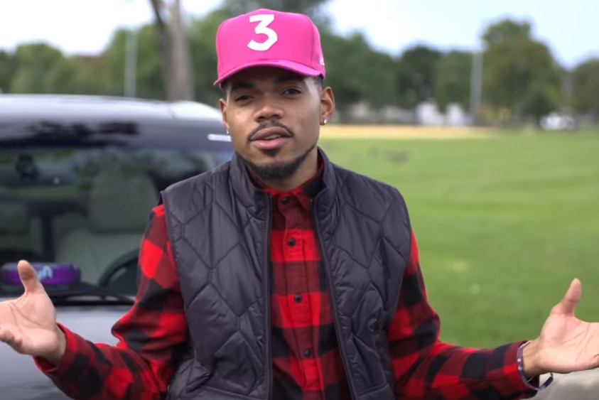 Chance The Rapper in a video promoting his Lyft charity stunt