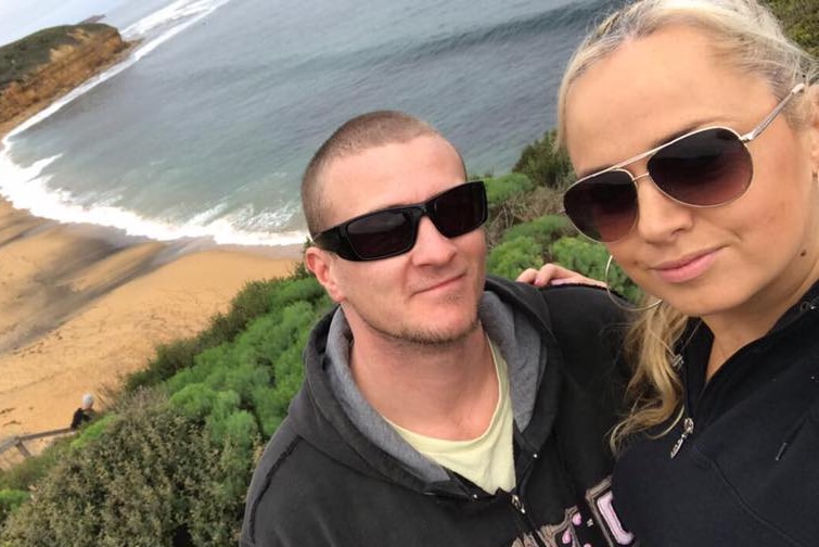 A photo of Dale Ewins and Zita Sukys at the beach.