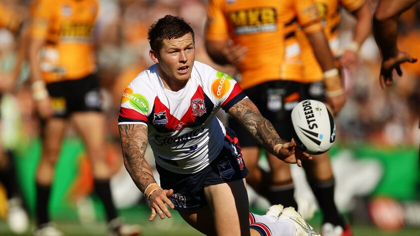 Last-gasp effort: Todd Carney's try with five minutes to go stole victory from the Tigers.
