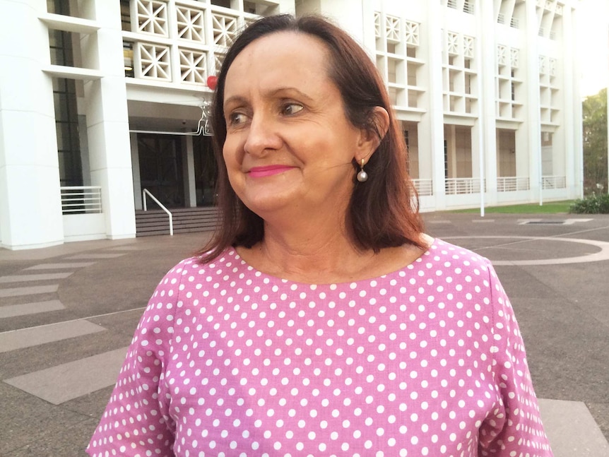 Robyn Lambley standing outside of NT parliament