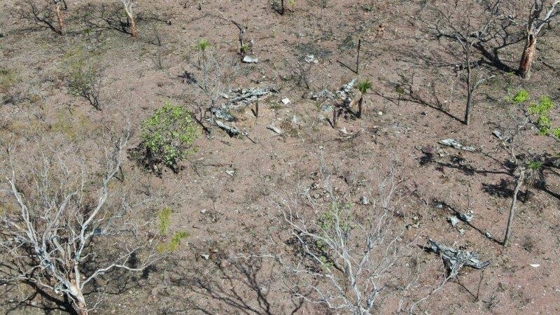 The site where an RAAF Spitfire crashed at Litchfield National Park in 1943.