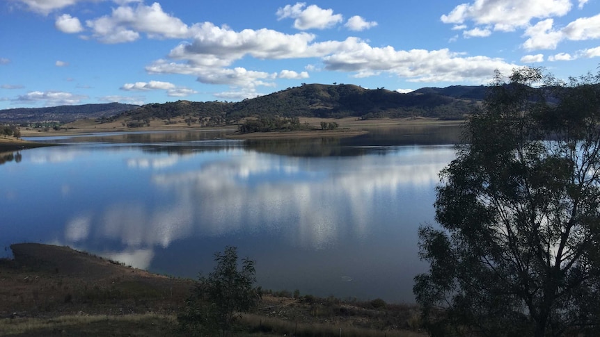 Chaffey Dam after rain in late June, 2015.