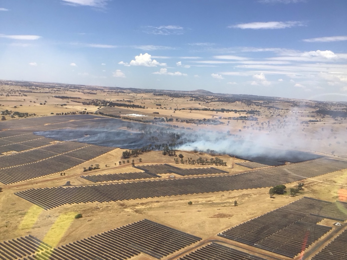 abc.net.au - Emily Middleton - Fire scorches almost 100ha at one of Australia's biggest solar farms