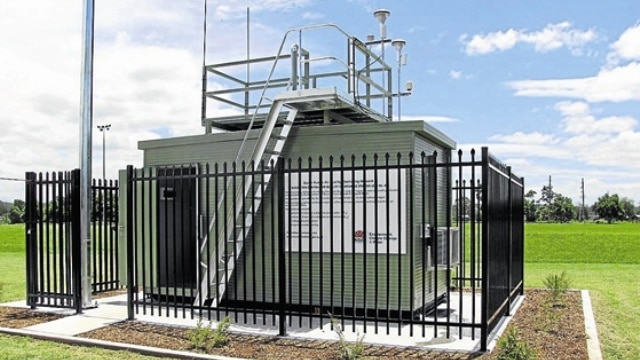 An air quality monitoring station.