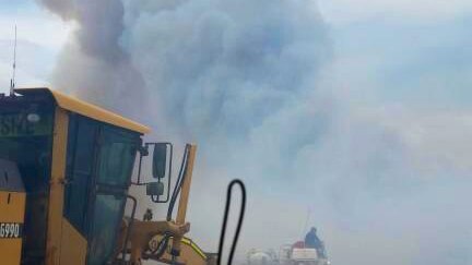 A fire burns near Badgingarra, in WA's Mid West
