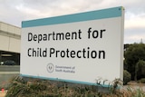 A sign for South Australia's Department for Child Protection outside a building