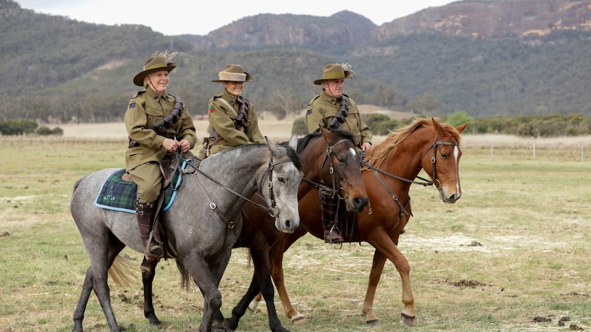 Lyn Richardson rides in the NSW Capertee Valley ahead of her trip to the Beersheba centenary in Israel.