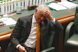 Prime Minister Malcolm Turnbull sits in Parliament.