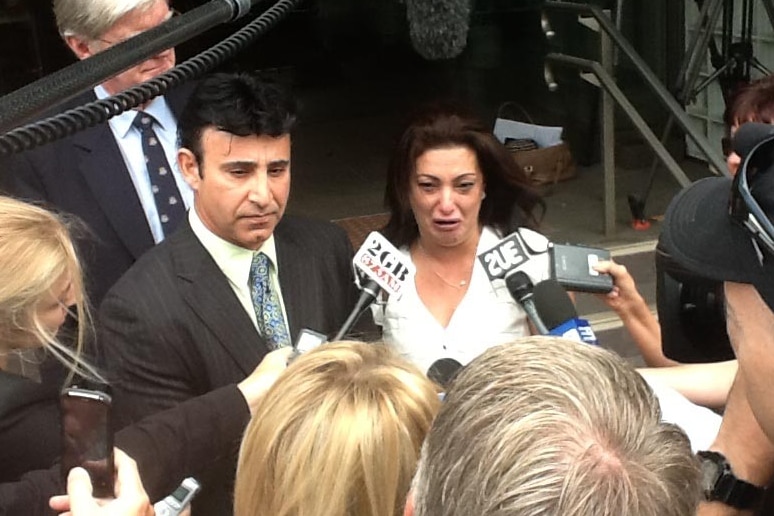 Stephen Costa and Angela Costa outside Court.