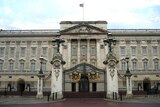 The front of Buckingham Palace in London, England.