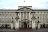 The front of Buckingham Palace in London, England.