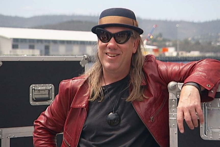 Violent Femmes bassist and MONA FOMA curator Brian Ritchie on the Hobart waterfront.