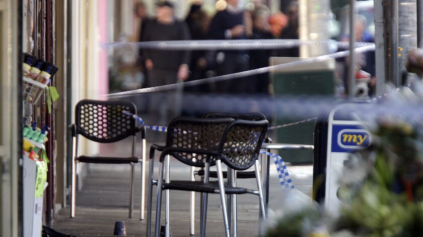 Des Moran was shot dead inside a cafe in the Melbourne suburb of Ascot Vale.