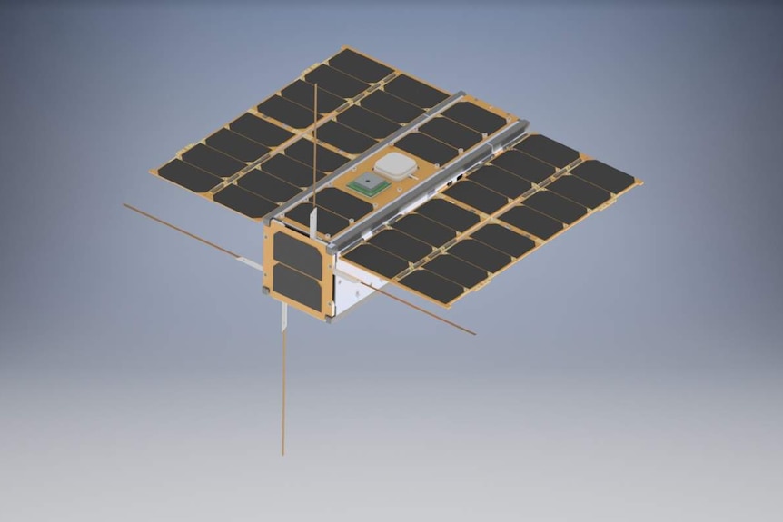 Depiction of a nanosatellite.