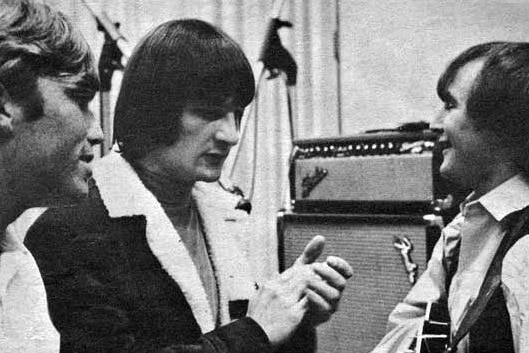 Terry Melcher in the studio with the Byrds