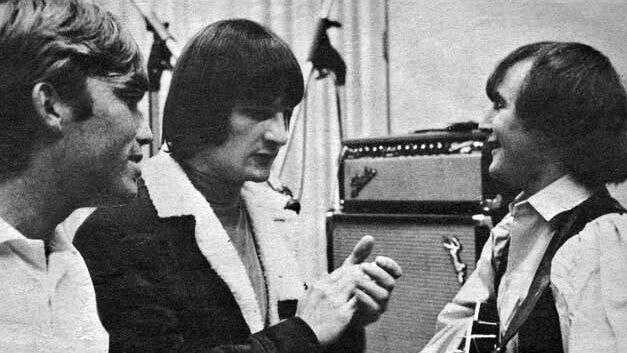 Terry Melcher in the studio with the Byrds