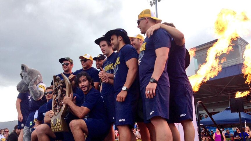 The North Queensland Cowboys in Cairns during their tour of the region