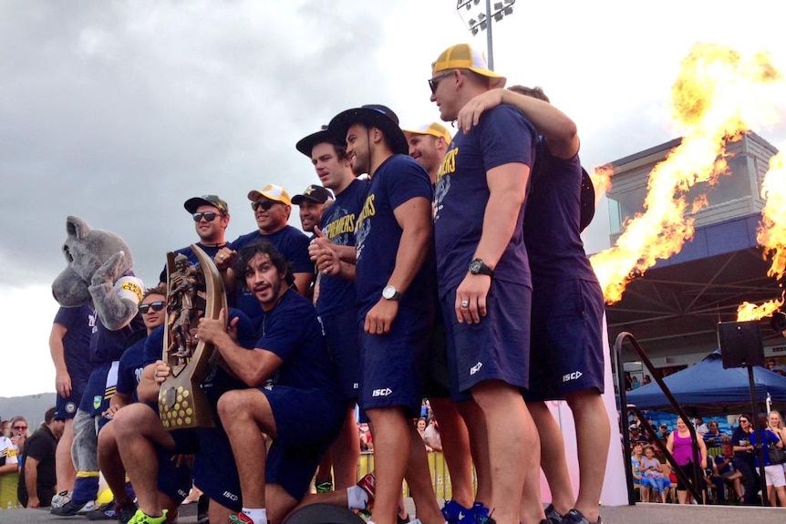 The North Queensland Cowboys in Cairns during their tour of the region