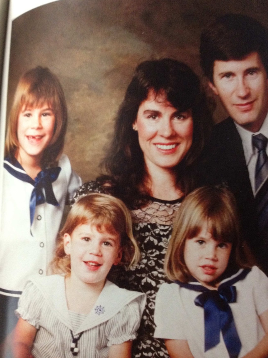 On old family photo of Anthony and Chrissie Foste with their three children.