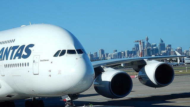 A Qantas plane at Sydney airport November 5, 2016.