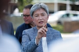 Penny Wong speaks during a campaign event. 