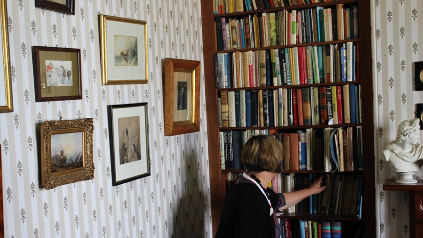 A bookshelf full of rare books