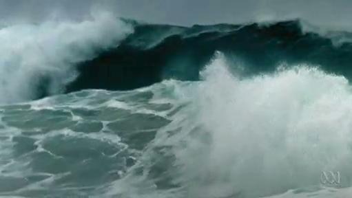 Large wave in ocean