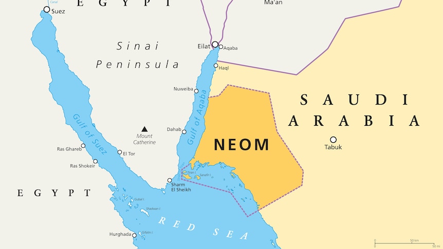 location maps of Neom