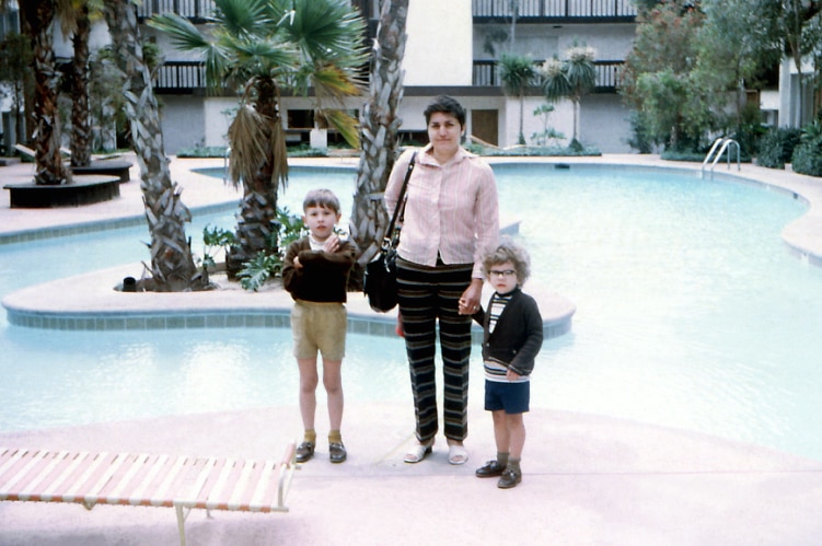 An older photo of Maria James with her young sons Mark and Adam.